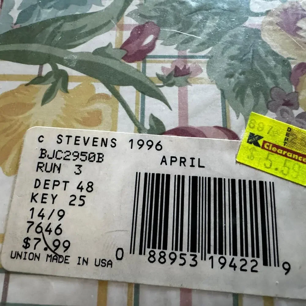 Vintage 1996 Ashley Taylor Floral Wall Border 5 Yards, Pre-Pasted & Strippable